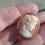 Vintage 14k Gold Cameo Brooch(5 grams) Image 5