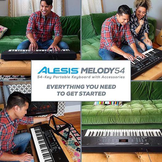54 Key Keyboard Piano with Speakers, Microphone, 300 Sounds, 300 Rhythms, 40 Demo Songs, Educational Tools and Music Rest (FREE SHIPPING)