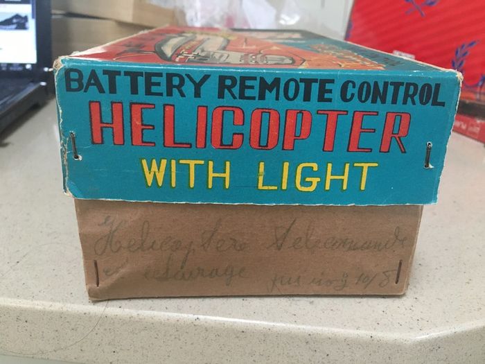 TN Helicopter Double Rotor Vintage Tin Toy made in Japan