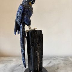 Large Hand-Carved Blue Sodalite Macaw