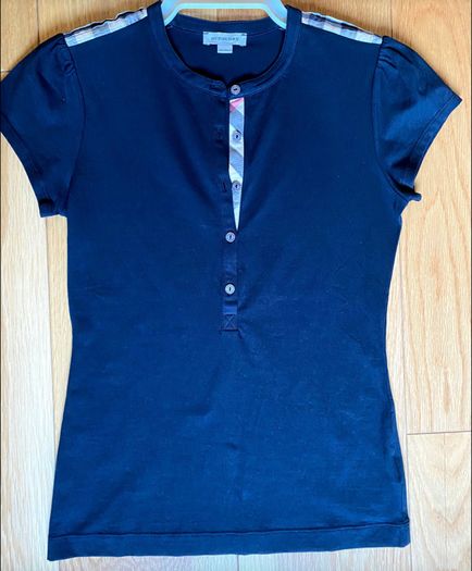 Black Burberry tee shirt, new without tags