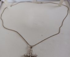 Silver cross and chain