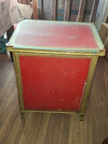1920s to 1950s Lloyd Loom Style Woven Laundry Bin or Bedside Cabinet Movie Props or Home use