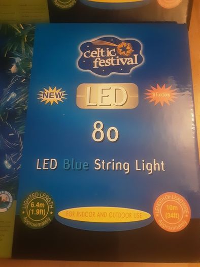 Christmas Lights .. 80 Blue Led x 2 at 14euro each or 22.00euro for Both .. Heavily