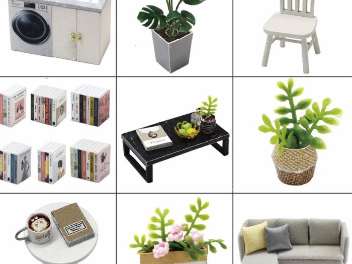 DIY Dollhouse Miniature Kit with Furniture, 3D Wooden Miniature House with Dust Cover and Music Movement, Miniature Dolls House kit (FREE POSTAGE)