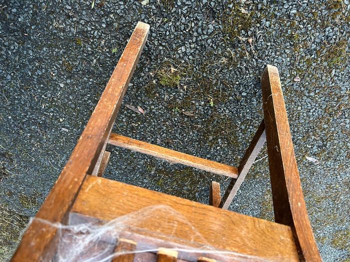 Arts and Crafts Style Solid Wooden Chairs x6