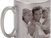 Personalised Silver Sparkling Mug with your own photo or text