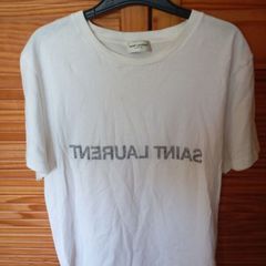 Saint Laurent reverse writing T.Shirt and Dash & Dot crepe shirt