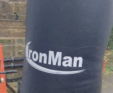 Boxing bag and dip/squat rack