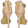 heels with chain black white or beige size 5 6 7 8 Image 6