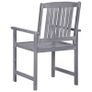 Director's Chairs 4 pcs Solid Acacia Wood Grey Image 4