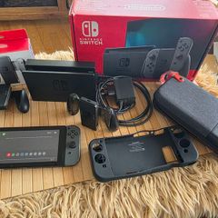 Nintendo Switch V2 (Improved Battery) Boxed Bundle + Extra Accessories & Case