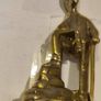 Vintage Brass Miner Figure with Pick and Davy Lamp. Image 6