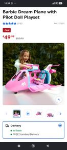 Barbie Aeroplane with Barbie Pilot.