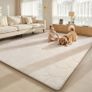 Rugs Living Room 120x160,3D Cream Area Rugs for Bedroom,Extra Large Rugs for living room,Machine Washable Anti Slip Short Pile Rug Carpets Mat for Kids Room Bedroom Image 5