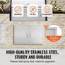 Door, 838x558 mm Double Outdoor Kitchen Door, Stainless Steel Flush Mount Door, Wall Vertical Door with Handles Image 3