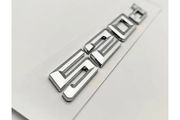 BMW 520d gloss silver boot badge