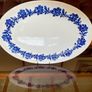Vernacular Blue and White Spongeware  Floral Platter Unmarked 30 cm Image 2
