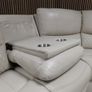Rita Light Beige Corner Leather Recliner Sofa Image 6