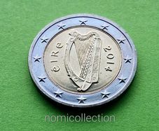 Ireland 2014 year Uncirculated 2 Euro coin.