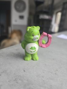 Luck Lucky Shamrock Clover Carebear Mini Figure 1983-1984 Kenner A.G.C.