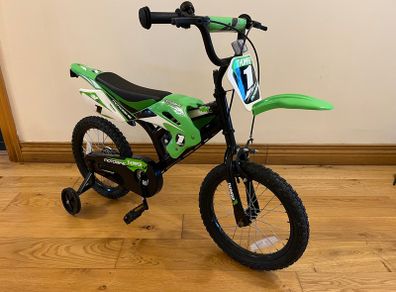 16 Inch Moto X Motocross-Style Bike Green