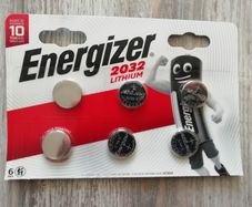 6 x Energiser CR2032 3V Lithium Coin Cell Battery
