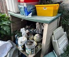 Plastic wheelie bin storage