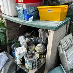 Plastic wheelie bin storage
