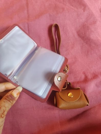 card holder with coin holder keychain