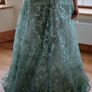Sage Green Strapless Corset Ball Gown Image 2