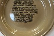Vintage Moira Pottery England Quiche Lorraine Stoneware Pie Dish with Recipe - 27 cm diameter, 4 cm diameter high