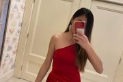 SHEIN One Shoulder Backless Velvet Dress