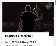 Christy Moore - Vicar St. Nov 1st (Table)
