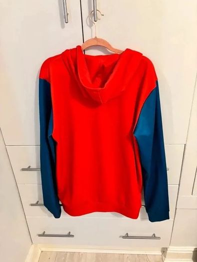 Into the Spiderverse Miles Morales Spider-Man Zip-Up Hoodie (Red/Blue)