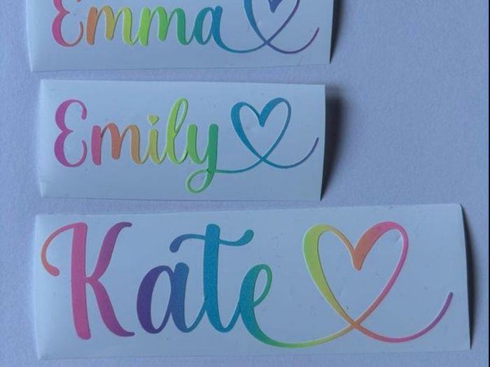 Personalised vinyl decal name stickers school lunchbox bottle notebook iPad