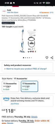 Steam mop