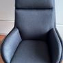 grey swivel chair and footstool Image 2