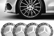 4 x Mercedes Centre Caps (Black) FREE POST
