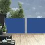 Retractable Side Awning Blue 100x1000 cm Image 2