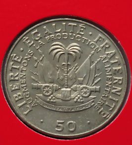 Haiti 1975 Coin Stamp cover BUNC