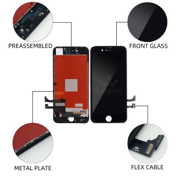LCD Screen for iPhone 6P Black and White