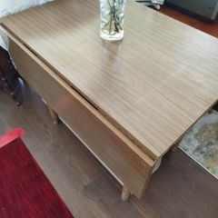 Table Mid Century Style Drop Leaf Kitchen Dining Table Space Saving
