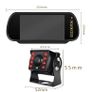 Car Wired Rear view System 7'' Rearview mirror monitor with IR night vision 4Pin rear view parking camera for Trucks RVs Camper Van Image 2