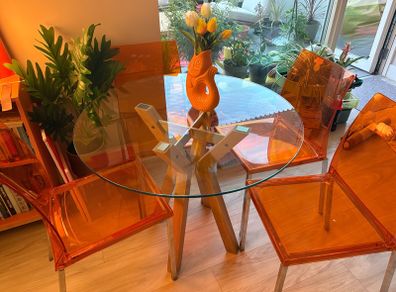Glass kitchen table