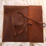 Brown leather laptop sleeve Image 4