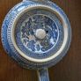 Vintage Arklow Pottery Blue Willow Teapot & Matching Stand Trivet Made in Ireland Image 2