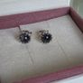 Pandora midnight star navy,blue crystal stud earrings very good condition fully hallmarked (no box Image 2