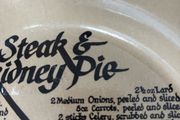 Vintage Pearson's of Chesterfield Steak and Kidney Pie Earthenware Pie Dish 25 cm by 4