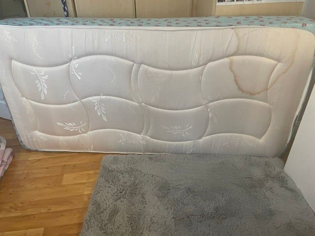 Ikea SLAKT Single white bed with storage